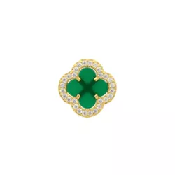 Pingente De Ouro 18k Trevo Verde Com Zircônias - ... - Fábrica do Ouro ®️