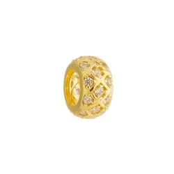 Separador De Ouro 18k Abaulado Com Zircônias Para ... - Fábrica do Ouro ®️
