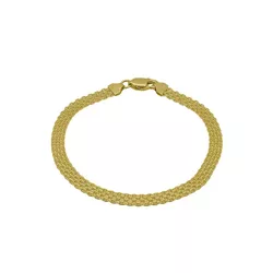 Pulseira De Ouro 18k Bismarck De 5,0mm Com 19cm - ... - Fábrica do Ouro ®️