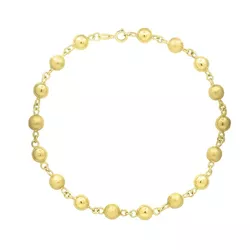 Pulseira De Ouro 18k Bolas Foscas e Polidas De 5mm... - Fábrica do Ouro ®️