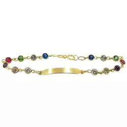 Pulseira De Ouro 18k Com 16cm Chapinha e Zircônias... - Fábrica do Ouro ®️