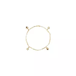 Pulseira De Ouro 18k Corações e Estrelas Com 19cm ... - Fábrica do Ouro ®️