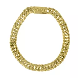 Pulseira De Ouro 18k Groumet Larga De 1 Centímetro... - Fábrica do Ouro ®️