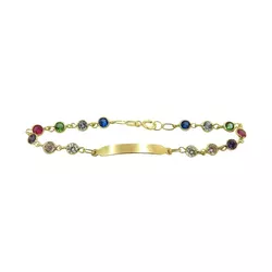 Pulseira Infantil De Ouro 18k Cartie Com Pedras Co... - Fábrica do Ouro ®️