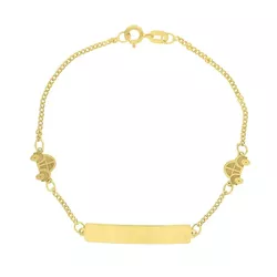 Pulseira Infantil Ouro 18k Groumet De 0,5mm Com 1... - Fábrica do Ouro ®️