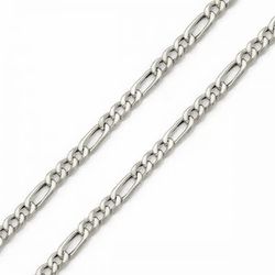 Corrente De Prata 925 Groumet 3x1 De 4,4mm Com 70c... - Fábrica do Ouro ®️