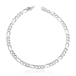 Pulseira De Prata 925 Groumet 3x1 De 3,0mm Com 21,... - Fábrica do Ouro ®️