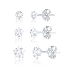 Kit De Prata 925 Trio Ponto De Luz Estrela 3, 4 e ... - Fábrica do Ouro ®️