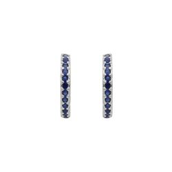 Brinco De Prata 925 Argola Com Detalhes Azuis G - ... - Fábrica do Ouro ®️