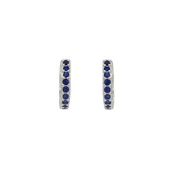 Brinco De Prata 925 Argola Com Detalhes Azuis P - ... - Fábrica do Ouro ®️