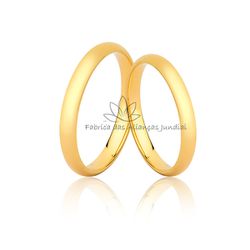 Par De Aliança Anatômicas Em Ouro 10k - MM-126-10k - Fabrica das Alianças Jundiai