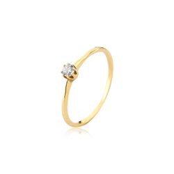 Anel Delicado em Ouro 18k - JP-73 - Fabrica das Alianças Jundiai