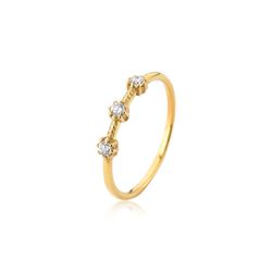 Anel Aparador com Pedras em Ouro 18k - JP-56 - Fabrica das Alianças Jundiai