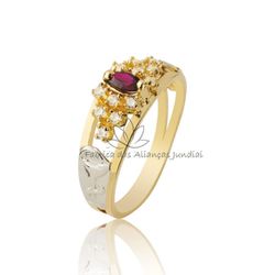Anel De Formatura Feminino De Ouro 18k - F-119-Natural - Fabrica das Alianças Jundiai