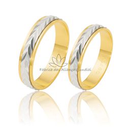 Alianças Delicadas Em Ouro 18k Bodas De Prata - B-11 - Fabrica das Alianças Jundiai