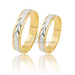Alianças Em Ouro 18k Bodas De Prata Com Frete Gratuito - B-10 - Fabrica das Alianças Jundiai