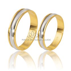Lindas Alianças Para Bodas De Prata Em Ouro 18k - B-09 - Fabrica das Alianças Jundiai