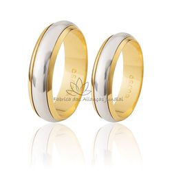 Par De Alianças Abauladas Bodas De Prata - B-70 - Fabrica das Alianças Jundiai