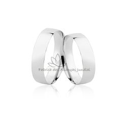 Alianças Anatômicas De Ouro Branco 10K - MM-134-B-10K - Fabrica das Alianças Jundiai