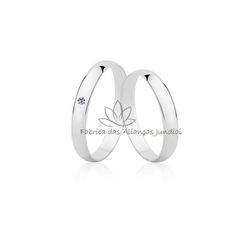 Alianças De Ouro Branco 10k Com Zircônia Em Promoção - CM-30-BZ-10K - Fabrica das Alianças Jundiai