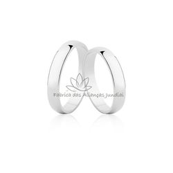 Alianças Tradicionais De Ouro Branco 10K - CM-35-B-10K - Fabrica das Alianças Jundiai