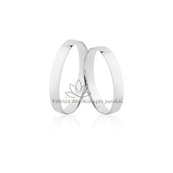 Alianças Anatômicas De Ouro Branco 10K - MM-133-B-10K - Fabrica das Alianças Jundiai