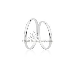 Par De Alianças Baratas De Ouro Branco 10k - CM-17-B-10K - Fabrica das Alianças Jundiai