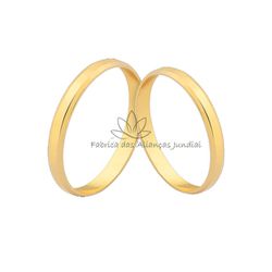 Par De Alianças Com Chanfro Em Ouro 10k - JC-40-10k - Fabrica das Alianças Jundiai