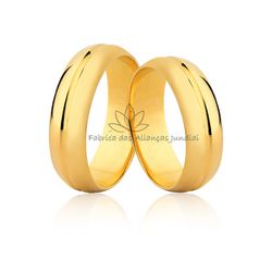 Alianças Com Friso Central Em Ouro 18k - F-60 - Fabrica das Alianças Jundiai
