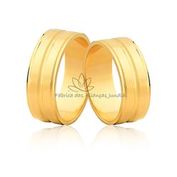 Alianças Em Ouro 18k Com Friso - F-73 - Fabrica das Alianças Jundiai