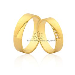 Aliança Delicada em Ouro 18K - JN-402 - Fabrica das Alianças Jundiai