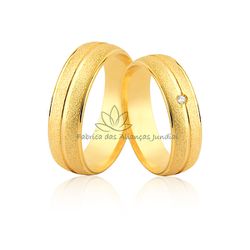 Aliança Em Ouro 10k Com Zircônias - JE-587-10K - Fabrica das Alianças Jundiai
