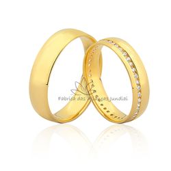 Aliança em Ouro 18 K com Frete Gratuito - JE-551 - Fabrica das Alianças Jundiai