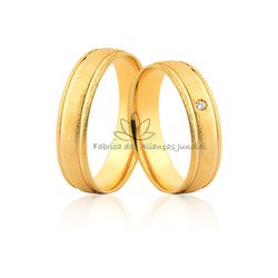 Aliança Em Ouro 10k Com Zircônia - JE-602-10K - Fabrica das Alianças Jundiai
