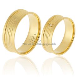 Aliança em Ouro 18K com Frete Grátis - JN-336 - Fabrica das Alianças Jundiai