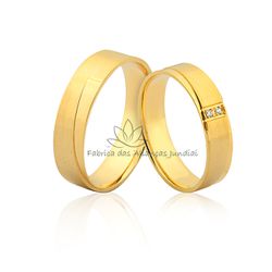 Alianças com Frete Grátis em Ouro 18K - JN-403 - Fabrica das Alianças Jundiai