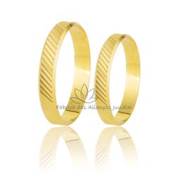 Aliança em Promoção em Ouro - D-32-10k - Fabrica das Alianças Jundiai