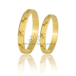 Aliança para Noivado em Ouro 10K - D-35-10k - Fabrica das Alianças Jundiai