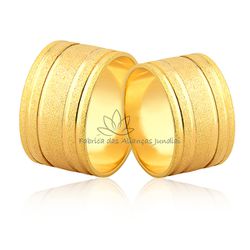 Alianças Largas Para Noivado Em Ouro 10k - JE-591-10k - Fabrica das Alianças Jundiai