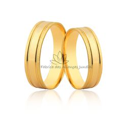 Par De Alianças Diamantadas Em Ouro 10K - JE-605-10k - Fabrica das Alianças Jundiai