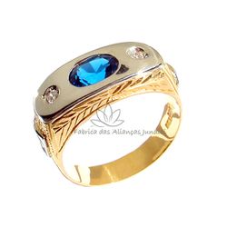 Anel De Formatura Administração Em Ouro 18k Com Pedra Natural - F-02-N - Fabrica das Alianças Jundiai
