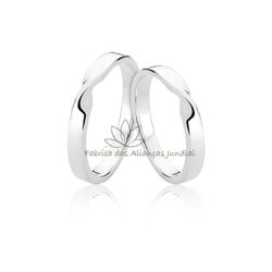 Alianças de Prata Com Laço - AG-1332 - Fabrica das Alianças Jundiai