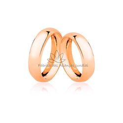 Alianças Em Ouro 10k Rose Para Noivado - CM-56-R-10K - Fabrica das Alianças Jundiai