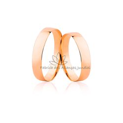 Alianças Em Ouro Rose Anatômicas Leves - MM-134-R-10K - Fabrica das Alianças Jundiai