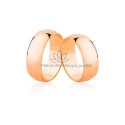 Alianças Largas Em Ouro 10k Rose - CM-70-R - Fabrica das Alianças Jundiai
