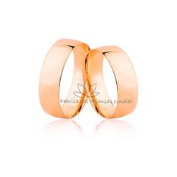Par De Aliança Anatômicas Em Ouro 10k Rose - MM-136-R-10k - Fabrica das Alianças Jundiai