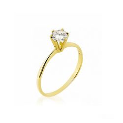 Anel em Ouro 18k com Zircônia - S-14-Z - Fabrica das Alianças Jundiai