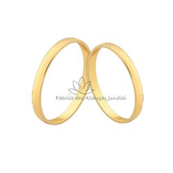 Aliança Sem Ouro 18k Para Noivado Ou Casamento - CM-124 - Fabrica das Alianças Jundiai