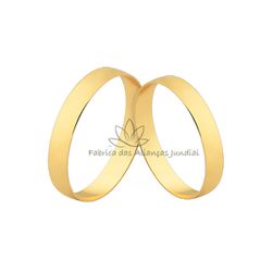 Alianças Em Ouro 18k Polidas - CM-128 - Fabrica das Alianças Jundiai