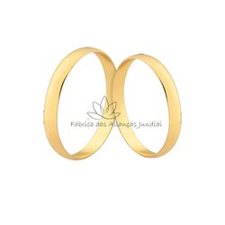 Alianças Meia Cana Em Ouro 18k - CM-122 - Fabrica das Alianças Jundiai